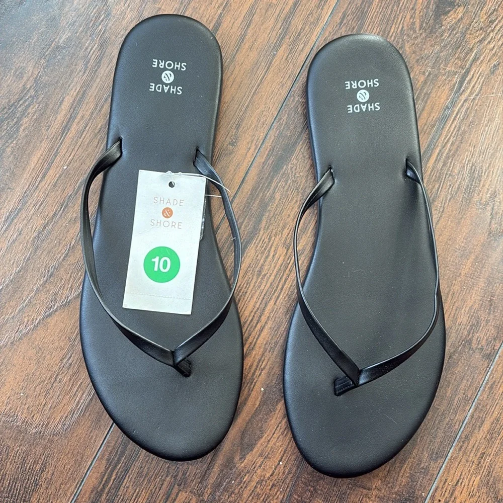 Women’s Cali Flip Flop Sandals - Shade & Shore - Black - Size 10 - Picture 5 of 5